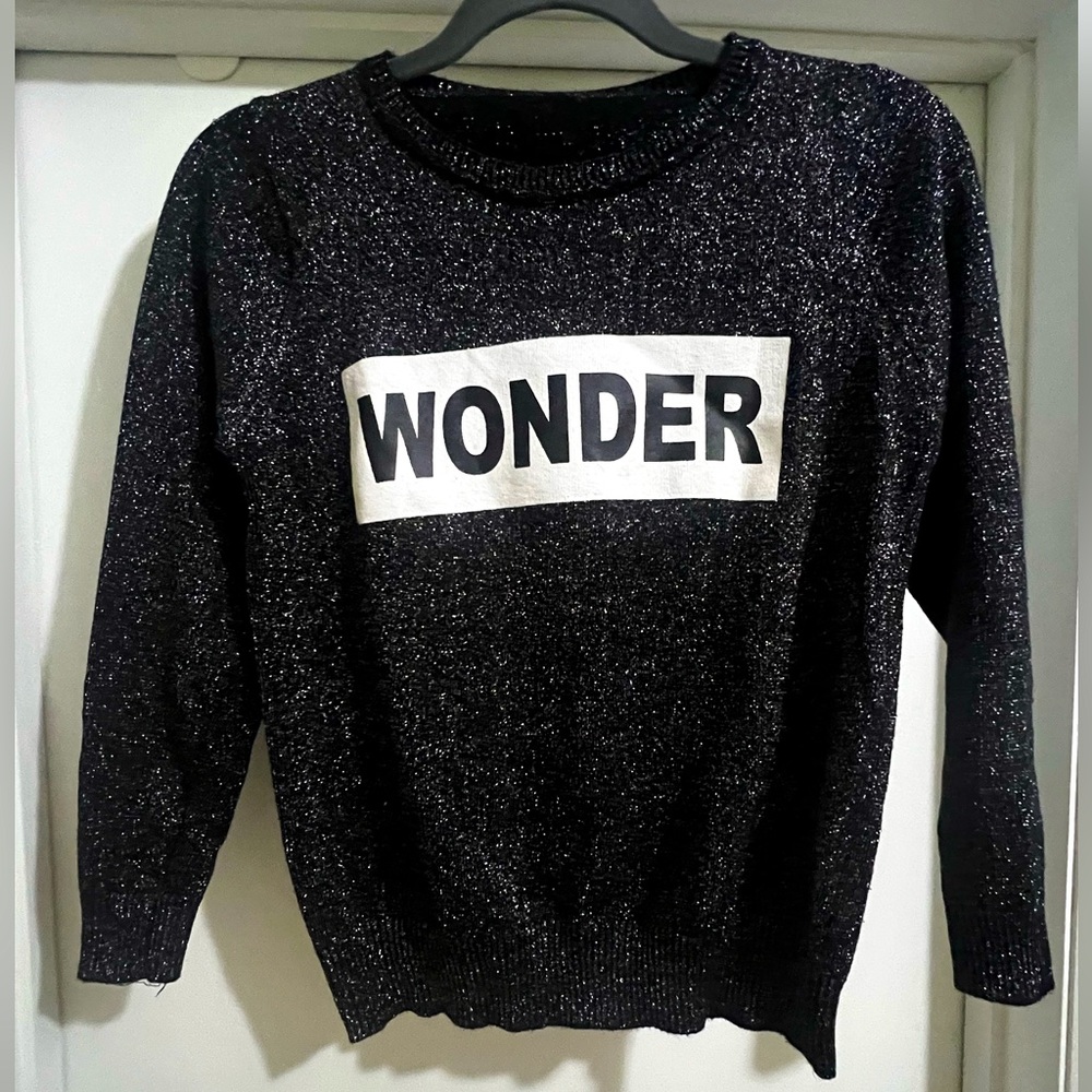 Black Sparkly “Wonder” Sweater Women’s Size XS/Small